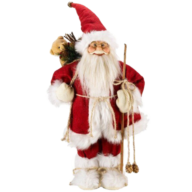 Marco Paul Red LED Pre Lit Large Standing Santa Claus - Size: 46 x 28 x 26cm - Wilko - image 1
