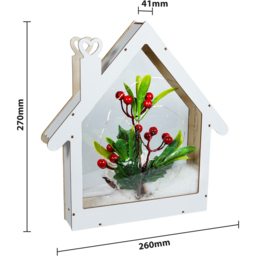 Xmas Haus LED Festive Window Decoration - Size: 270 x 260 x 40cm - White - Wilko - thumbnail 5