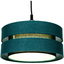 Happy Homewares 3 Tier Green Linen Fabric Ceiling Pendant Shade - Size: 13 x 26 x 26cm - Wilko - thumbnail 4