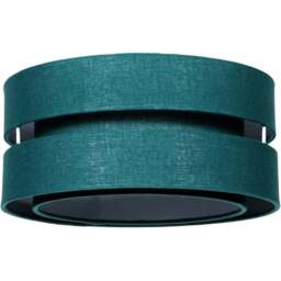 Happy Homewares 3 Tier Green Linen Fabric Ceiling Pendant Shade - Size: 13 x 26 x 26cm - Wilko