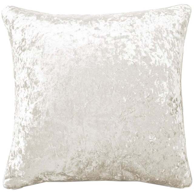 Intimates Plain Crushed Velvet Cream Filled Cushion 43 x 43cm 2 Pack - Wilko - image 1