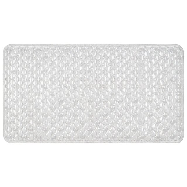 Glitter Scallop PVC Bath Mat 69 x 38cm - Size: 38 x 69 x 12 cm - Wilko - image 1