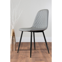 Furniturebox Copeland Valera Marble Effect 4 Seater Dining Set White Grey and Black - Wilko - thumbnail 6