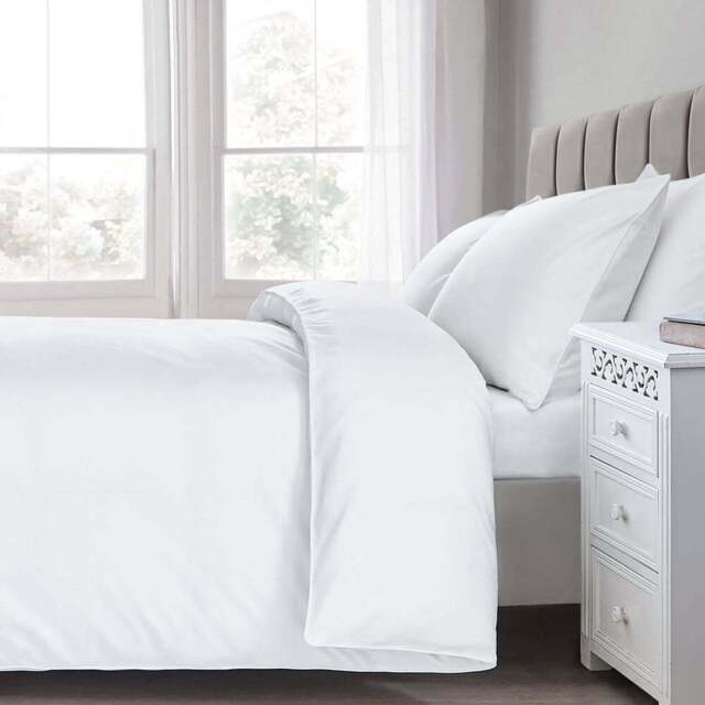 Sweet Dreams Percale Single White Duvet Cover - Wilko - image 1