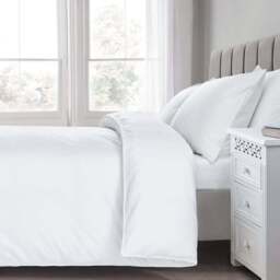 Sweet Dreams Percale Single White Duvet Cover - Wilko