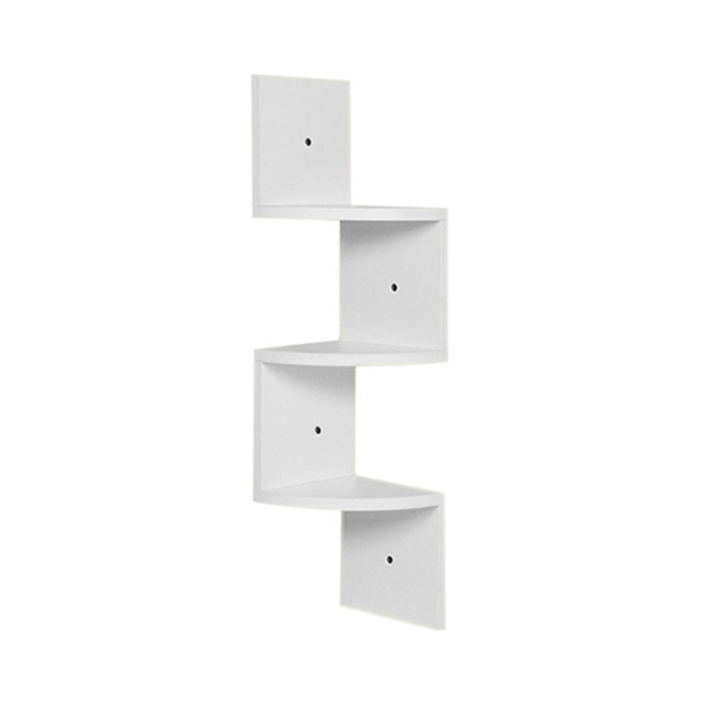 Corner Zigzag Floating Shelves White - Size: 81 x 19.5 x 19.5cm - Living and Home - Wilko - image 1