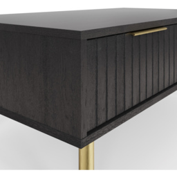 GFW Nervata 2 Drawer Black Coffee Table - Size: 88 x 48 x 36cm - Wilko - thumbnail 6