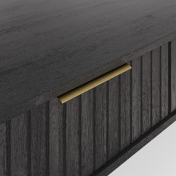 GFW Nervata 2 Drawer Black Coffee Table - Size: 88 x 48 x 36cm - Wilko - thumbnail 7