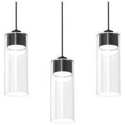 Milagro Clarissa Black Pendant Lamp 230V - Size: 10 x 60 x 90cm - Wilko - thumbnail 3