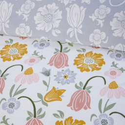 Serene Victorian Bloom King Size Multicolour Microfibre Fabric Reversible Duvet Cover Set - Wilko - thumbnail 4