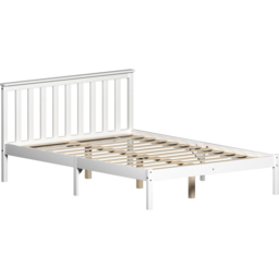 VIDA DESIGNS Milan Double White Low Foot Wooden Bed Frame - Wilko - thumbnail 3