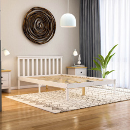 VIDA DESIGNS Milan Double White Low Foot Wooden Bed Frame - Wilko - thumbnail 7