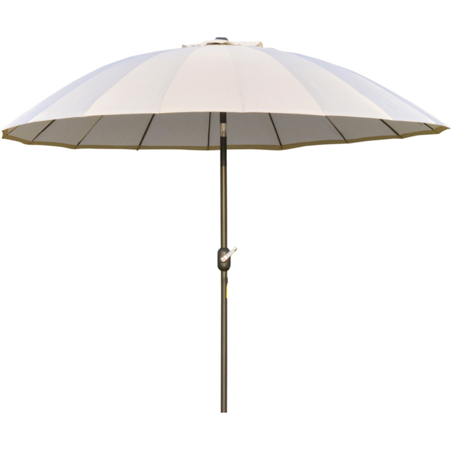 Outsunny White Crank and Tilt Parasol 2.5m - Size: 3m - Cream - Wilko - image 1