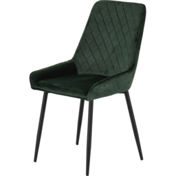 Seconique Marlow and Avery 4 Seater Dining Set Black Marble and Emerald Green Velvet - Black Marble/Emerald Green Velvet - Wilko - thumbnail 6