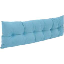 Living and Home Blue Chenille Headboard Pillow 60 x 180cm - Size: 60 x 180 x 18cm - Wilko