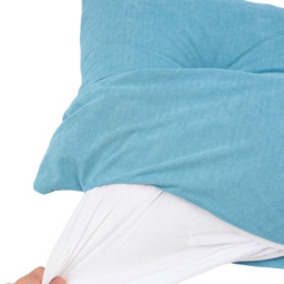 Living and Home Blue Chenille Headboard Pillow 60 x 180cm - Size: 60 x 180 x 18cm - Wilko - thumbnail 7