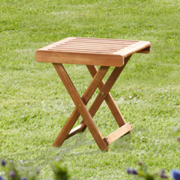 Garden Gear Acacia Folding Side Table - Size: 45 x 40 x 40cm - Brown - Wilko - thumbnail 4