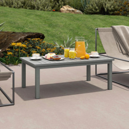 Outsunny Grey Wood Grain Effect Garden Coffee Table - Size: 37 x 60 x 100cm - Wilko - thumbnail 7