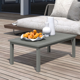 Outsunny Grey Wood Grain Effect Garden Coffee Table - Size: 37 x 60 x 100cm - Wilko - thumbnail 6