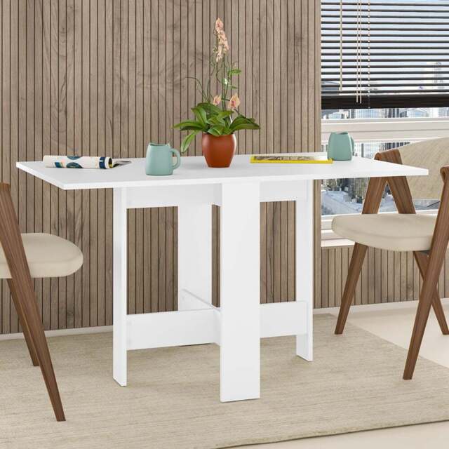 Decortie Artemio Modern Multipurpose Foldable Dining Table White - Size: 4 Seater - Wilko - image 1