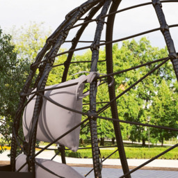 Outsunny Grey Hanging Egg Chair with Folding Basket - Size: 198 x 95 x 98cm - Wilko - thumbnail 4