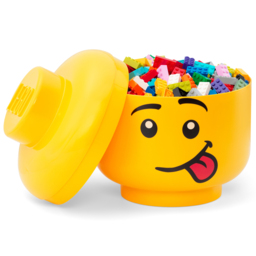 LEGO Set of 2 Silly Face Storage Head - Size: 24 x 24 x 27cm - Yellow - Wilko - thumbnail 4