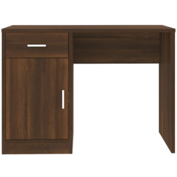 vidaXL Single Door Single Drawer Computer Desk Brown - Size: 73 x 100 x 40cm - Wilko - thumbnail 4