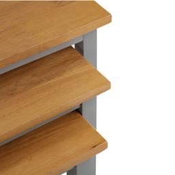 Julian Bowen Cleo Grey and Oak Nest of Tables Set of 3 - Size: 33 x 48 x 46cm - Wilko - thumbnail 5