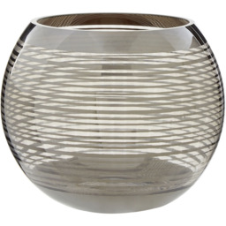 Premier Housewares Silver Raya Glass Vase - Size: 20 x 20 x 16cm - Wilko - thumbnail 3