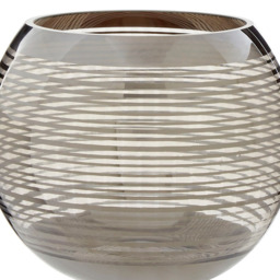Premier Housewares Silver Raya Glass Vase - Size: 20 x 20 x 16cm - Wilko - thumbnail 4