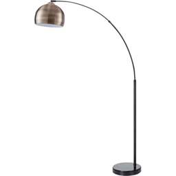Teamson Home Arquer Antique Brass Shade Arched Marble Base Floor Lamp - Size: 173.0 x 32.0 x 110.0cm - White - Wilko - thumbnail 1