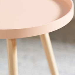 Pacific Lifestyle Halston Apricot Wood Veneer and Natural Pine Wood Side Table - Orange - Wilko - thumbnail 4