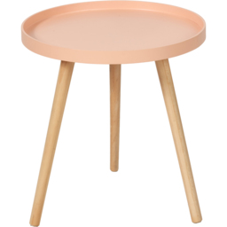 Pacific Lifestyle Halston Apricot Wood Veneer and Natural Pine Wood Side Table - Orange - Wilko - thumbnail 3