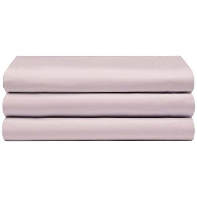 Serene Double Powder Pink Flat Bed Sheet - Wilko - image 1