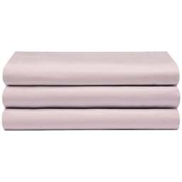 Serene Double Powder Pink Flat Bed Sheet - Wilko - thumbnail 1