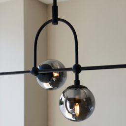 Merano Trieste Smoked Mirror Glass Matt Black Bar Pendant Ceiling Light - Size: 44.5 x 0.1 x 93.5cm - Wilko - thumbnail 6