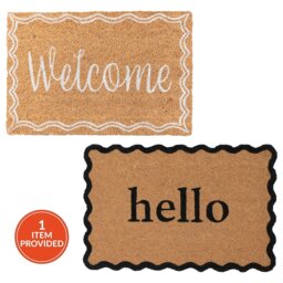 Printed Bow or Wave Coir Mat - Wilko - thumbnail 1