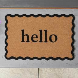 Printed Bow or Wave Coir Mat - Wilko - thumbnail 3