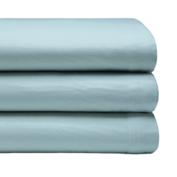 Serene Double Blue Brushed Cotton Flat Bed Sheet - Wilko - thumbnail 4