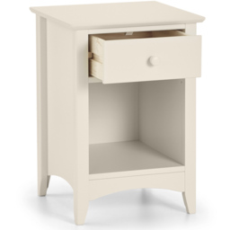 Julian Bowen Cameo Single Drawer Stone White Bedside Table - Wilko - thumbnail 5