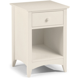 Julian Bowen Cameo Single Drawer Stone White Bedside Table - Wilko - thumbnail 3