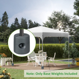 Outsunny 48kg Light Grey Fillable Pop Up Gazebo Weight Set of 4 - Size: 25.5 x 24 x 24cm - Light Gray - Wilko - thumbnail 3