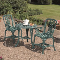Garden Gear 2 Seater Verdigris Rose Bistro Set - Green - Wilko - thumbnail 1