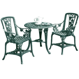 Garden Gear 2 Seater Verdigris Rose Bistro Set - Green - Wilko - thumbnail 3