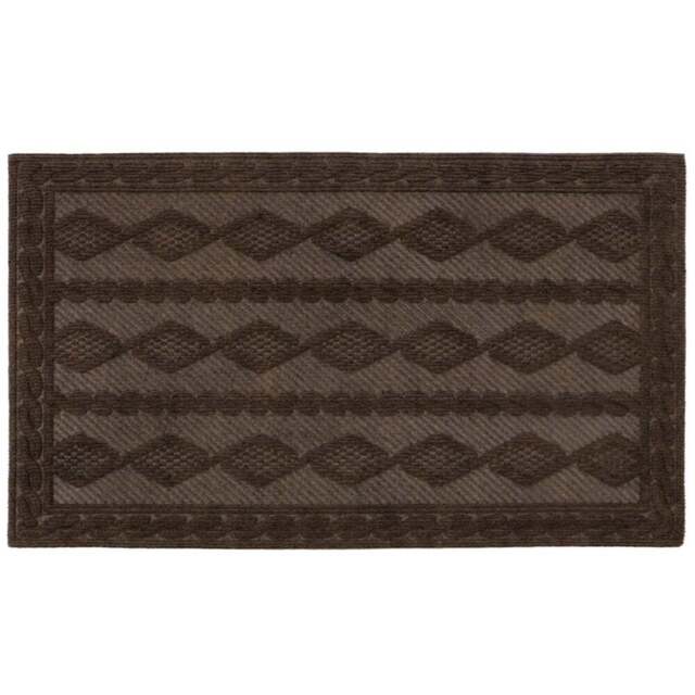 JVL Brown Knit Indoor Scraper Doormat 40 x 60cm - JVL Homewares - Wilko - image 1