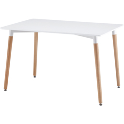 Comfy Living 4 Seater Metal Detailing Dining Set White - Wilko - thumbnail 5