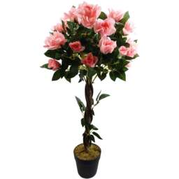Leaf Pink Rose Twisted Vine Artificial Tree in Pot 3ft - Size: 90 x 40 x 40cm - Wilko - thumbnail 1