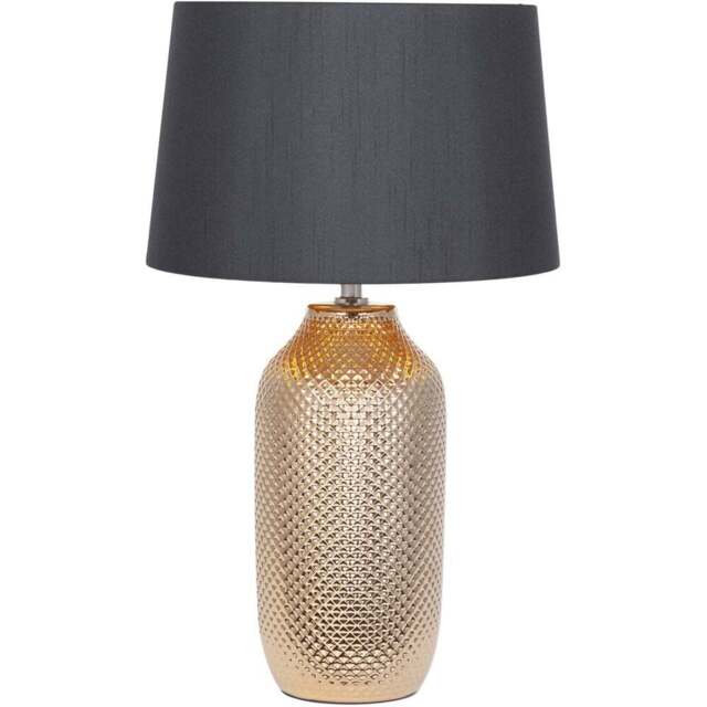 Pacific Lifestyle Nova Gold Textured Ceramic Table Lamp - Wilko - image 1