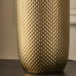 Pacific Lifestyle Nova Gold Textured Ceramic Table Lamp - Wilko - thumbnail 4