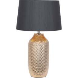 Pacific Lifestyle Nova Gold Textured Ceramic Table Lamp - Wilko - thumbnail 1
